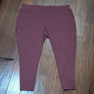 Ocean + Coast Burgundy Leggings with Pockets size 4X